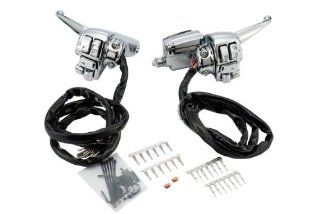 Chrome Complete Handlebar Control Kit for Harley Davidson 1996 2012 Touring Models with Radio & Cruise Controls Automotive