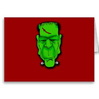 Frankenstein Face Caption it Yourself  T shirts Greeting Card