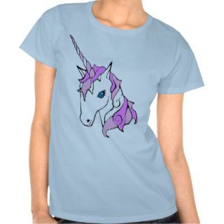 Purple Sparkle Unicorn Tee Shirts