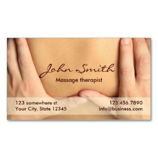 Massage Therapist Appointment Business Card