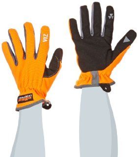 Maximum Safety 120 4600/S Professional Workman Gloves with Synthetic Leather Palm and High Visibility Back, Orange/Black, Small   Work Gloves  