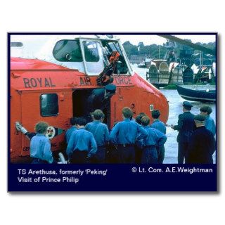 TS Arethusa,visit of Prince Philip Post Cards