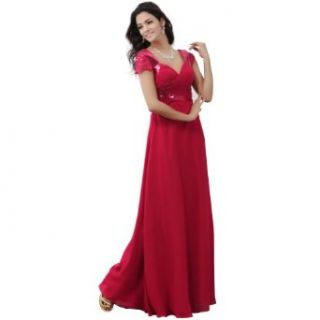 Charlotte Mariage Straps Empire Chiffon Evening Dresses Color Red