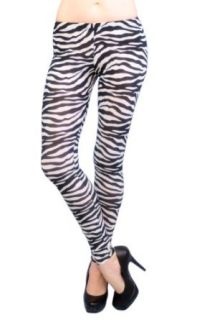 Vivian's Fashions Long Leggings   Zebra Print, Regular and Plus Size Leggings Pants