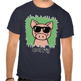 Cartoon Clip Art Cool Pig with Sunglasses T shirt