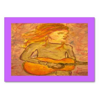 acoustic guitar drawing business card