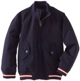 Fred Perry Boys 2 7 Kids Tipped Microfibre Jacket, Navy, 2/3 Outerwear Jackets Clothing