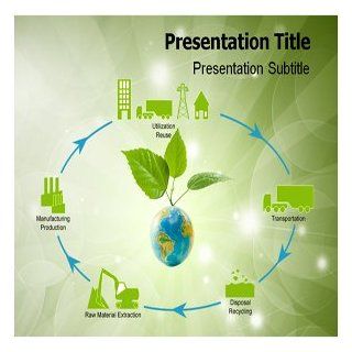Product Life Cycle Green PowerPoint Template   Product Life Cycle Green PPT Templates   Templates on Product Life Cycle Green Software