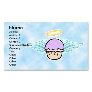cloud background, cupcake angel no text, Name,Business Card Templates