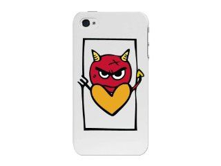 Cellet Devil Heart Proguard Case for Apple iPhone 4/4S   White Cell Phones & Accessories
