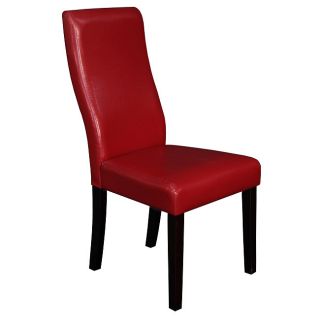 Livorna Faux Leather Red Curved back Dining Chairs (set Of 2)