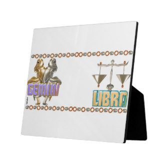 Valxart Gemini Libra astrology friendship Display Plaque