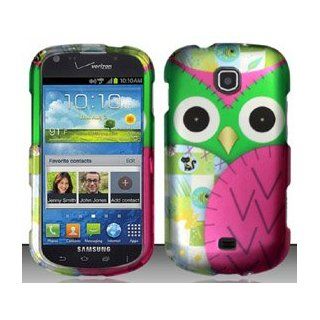 Samsung Galaxy Stellar 4G i200 (Verizon) Colorful Owl Design Hard Case Snap On Protector Cover + Free American Flag Pin Cell Phones & Accessories