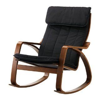 Ikea Poang Rocking Chair Medium Brown with Cushion  