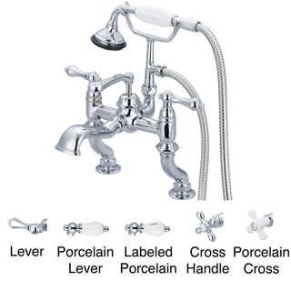 Water Creation F6 0004 01 Vintage Classic Adjustable Center Deck Mount Tub Faucet With Handheld Shower
