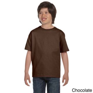 Fruit Of The Loom Youth Cotton Lofteez Hd T shirt Brown Size L (14 16)