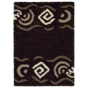 United Weavers  Sideweaver Chocolate 5 ft. 3 in. x 7 ft. 2 in. Contemporary Area Rug 320 02151 58