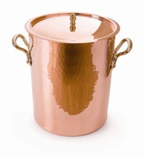 Mauviel Copper Soup Cooking Pot & Lid   Bronze Handles Stockpots Kitchen & Dining
