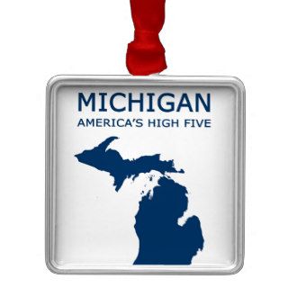Michigan. America's High Five Christmas Tree Ornaments
