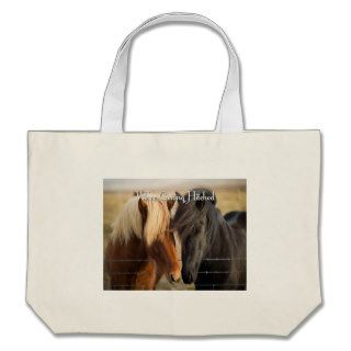 We're Getting Hitched (Two Horses) Tote Bags