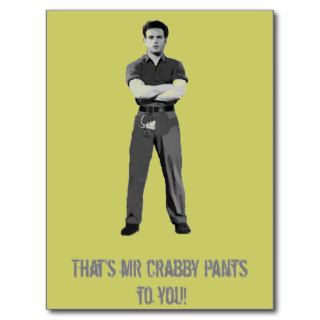 Mr Crabby Pants Post Card