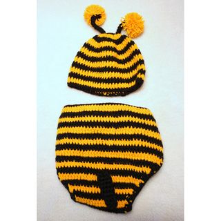 Sugarbaby Bumble Bee Crocheted Beanie and Diaper Set Sugarbaby Wear Neutral Matching Sets