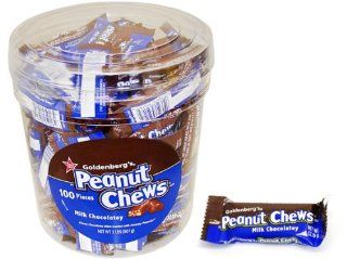 Peanut Chews Milk Chocolatey, Bite size, 100 count Tub  Taffy Candy  Grocery & Gourmet Food