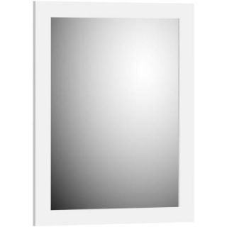 Simplicity by Strasser 24 in. Framed Mirror with Square Edge in Satin White 01.224