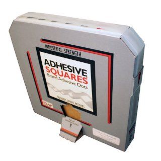 Adhesive Squares AS 4000 SH12 DB 4000 Count 1/2 x 1/2 inch Low Profile, Super High Tack Dispenser Box Industrial Adhesives