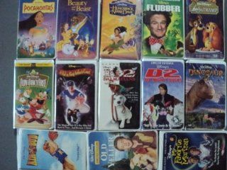 Disney 13 Pack VHS Movies, Walt Disney Pocahontas   Masterpiece, Beauty and the Beast Classics) , Hunchback of Notre Dame, Flubber, Lady and the Tramp  Masterpiece Collection, Fun and Fancy Free  Fully Restored Limited Edition, A Kid in King Arthur's 