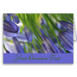 Purplish Blue Floral / All Occasion Greeting Card