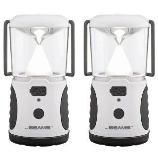 Mr. Beams MB482 UltraBright Weatherproof 260 Lumen LED Lantern with USB Port as a Backup Battery Charger, White, 2 Pack   Lantern Flashlights  