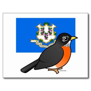 State Birdorable of Connecticut American Robin Post Cards