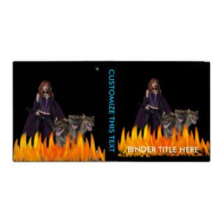 Purple Female Vampire Three head dog in Fire Binder