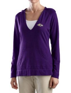 NFL Baltimore Ravens Women's Long Sleeve Social Hooded Tee, College Purple, XX Large  Sports Fan Apparel  Clothing