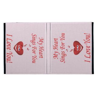 My Heart Sings For You I Love You iPad Folio Cover