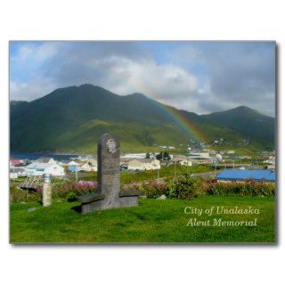 Aleut Memorial in Unalaska City Postcard