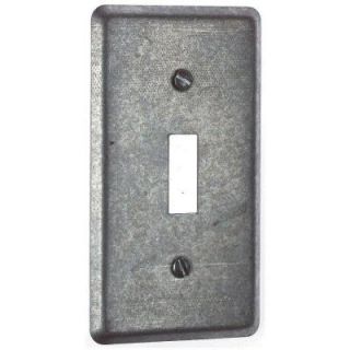 Steel City 1 Gang Toggle Switch Cover   Silver 58C30 25R