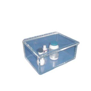 S Curve BC 501 Acrylic Small Laboratory Beta Storage Container, 3/8" Thickness, 11" Width, 5" Height, 8" Depth, Clear Science Lab Consumables