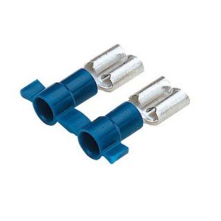Panduit DMV2 485B 3K Reel Smart System Metric Disco Female Disconnects, Vinyl Barrel Insulated, Funnel Entry, 1.5   2.5mm Wire Range, Blue, 4.8 x 0.5mm Tab Size, 4.52mm Max Insulation, 5.3mm Width, 2.5mm Height, 19.6mm Length (3000 Pieces Per Reel) Discon