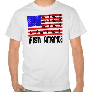 Fishing Gift iFish America T Shirts