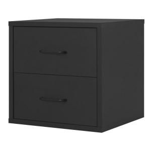 Foremost 15 in. Black 2 Drawer Cube 327406