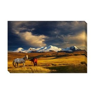 Mountain Horses Oversized Gallery Wrapped Canvas Canvas
