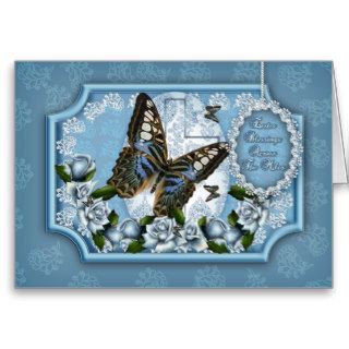 Easter Blessings Across The Miles With Butterfly A Greeting Cards