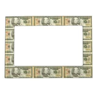 Million Dollar Bills Money Spread Background Photo Frame Magnet