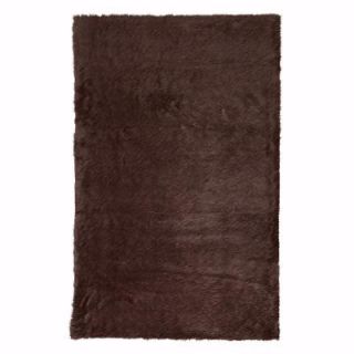 Home Decorators Collection Faux Sheepskin Chocolate 11 ft. x 16 ft. Area Rug 5248260820