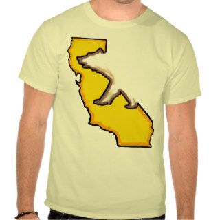California bear state symbol guys yellow tee