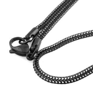 FIBO STEEL 26" Mens Black Stainless Steel Chains Necklaces with Gift Bag Jewelry Organizers Shoes