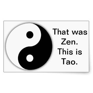 Yin Yang I Ching Qigong Taijitu Tao Dao Confucian Rectangle Stickers