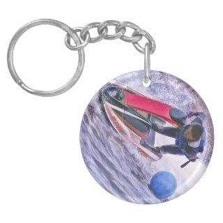 Wave Runner Around the Buoy Keychains